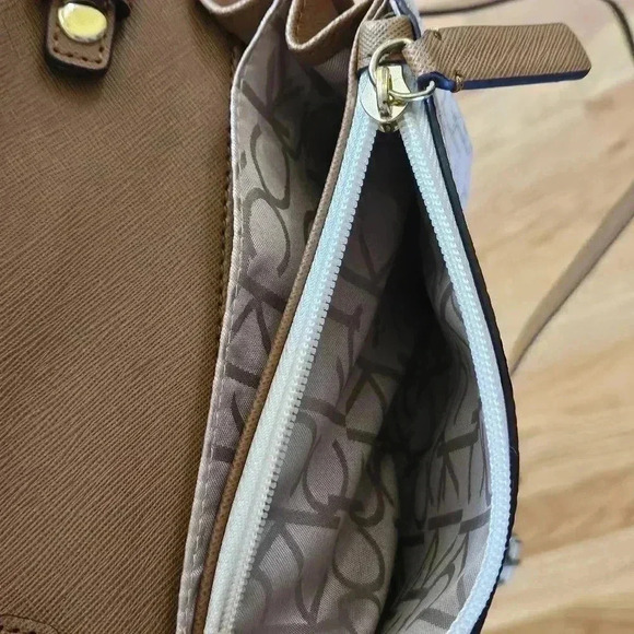 Calvin Klein Monogram Logo Convertible Clutch Crossbody Purse - Picture 8 of 11